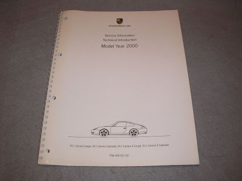 Porsche 911 carrera 2000 service information technical introduction manual book