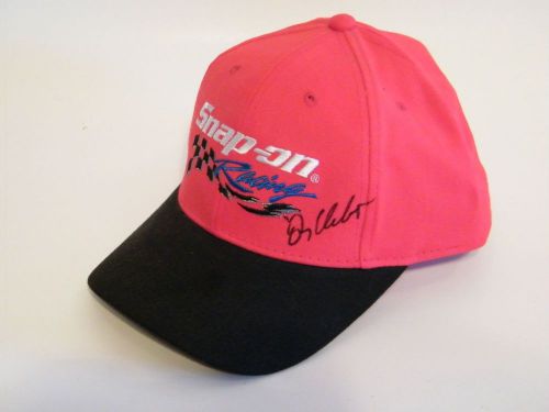 Snap on tools racing autographed red black cap hat adjustable