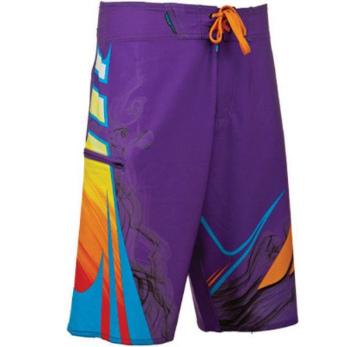 Fly racing acetylene mens board shorts purple/orange