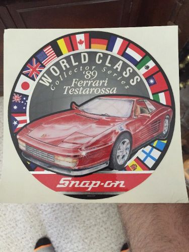 New world class collector series snap on 89 ferrari testarossa sticker