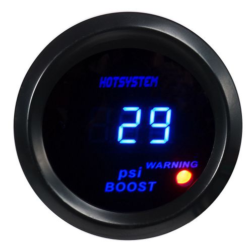 Hotsystem  2&#034; 52mm practical digital led electronic psi boost gauge black #1