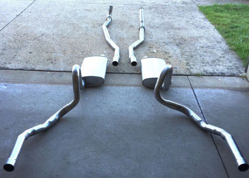 1968-1969 chevy el camino dual exhaust system, aluminized with 327 &amp; 350 engines