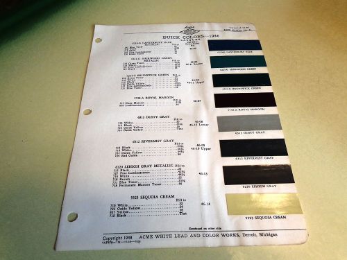1946 buick acme color chip paint sample