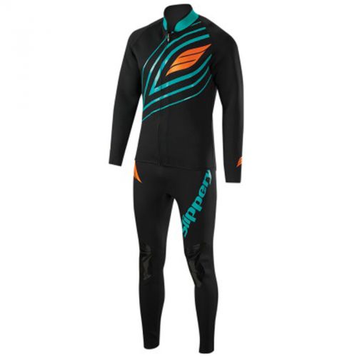 Slippery breaker wetsuit watercraft john &amp; jacket-black/teal-2xl