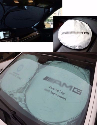 For amg front rear car window foldable sun shade shield cover visor uv block