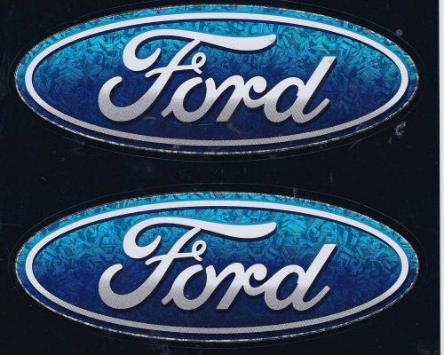 Ford oval logo racing decal sticker sheet of 2 new holographix vinyl