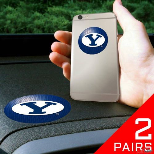 Fanmats - 2 pairs of brigham young university dashboard phone grips 13036