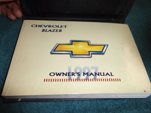1997 chevrolet blazer owner&#039;s manual / original guide book!!
