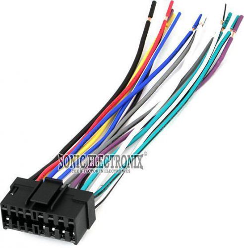 Sony 16 pin head unit replacement wiring harness for select sony head units