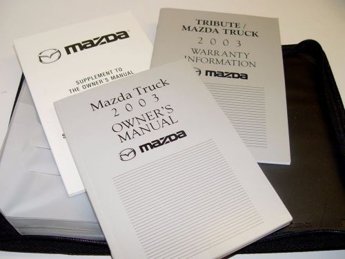 2003 mazda truck owners manual b series full portfolio set speed