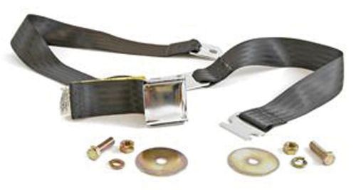 Aftermarket black ford front seat belt with chrome buckle