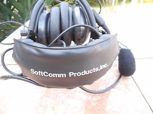 Pre-owned, softcomm products inc, tested, aircraft/ pilot aviation headphones
