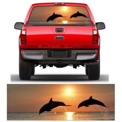 Dolphin window graphic tint fits ford chevrolet dodge toyota trucks metro mg9112