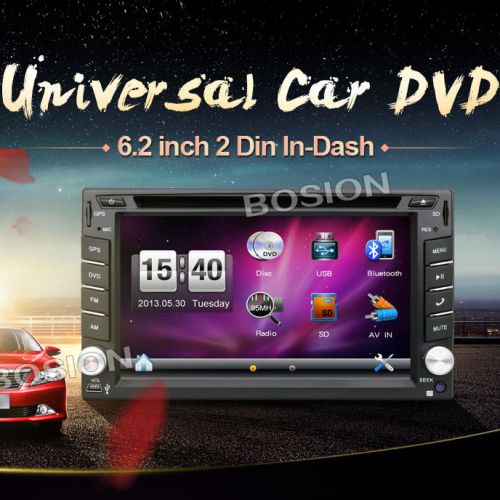 Universal 6.2&#034; touchscreen gps navi usb dvd cd car bluetooth stereo radio player