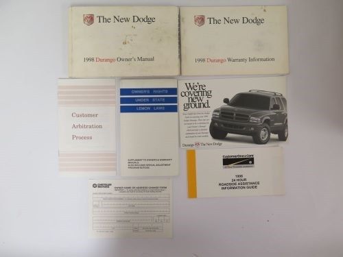 1998 dodge durango owners manual with vinyl cover 9 pieces