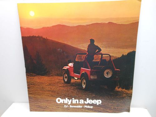 1984 jeep sales brochure cj scrambler pickup 15 page full color