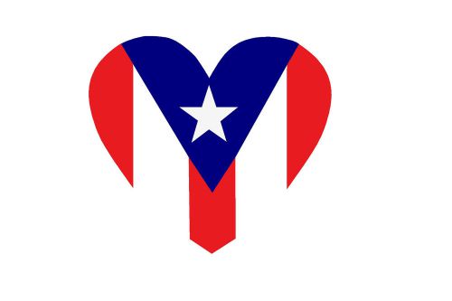 Puerto rico flag heart boricua isla coqui fullcolor  sticker baskeball baseball