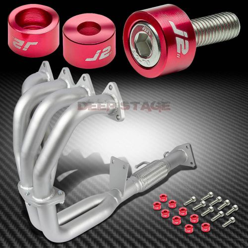 J2 for bb6 base ceramic exhaust manifold 4-2-1 header+red washer cup bolts