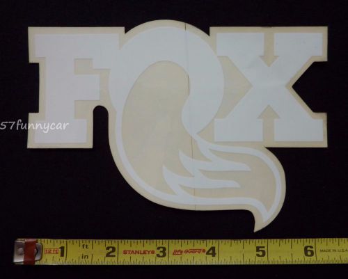Fox shox racing white decal sticker~original vintage~motorcycle mx motocross bmx