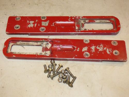 B16 snowmobile red track skid rail extensions plate wps set 8&#034; #2