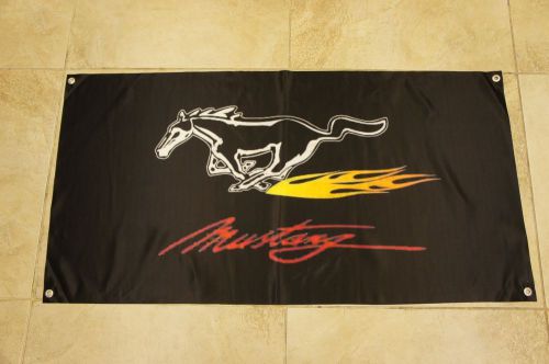 Mustang racing flag - new banner - stang gt350 gt mach1 ford pony saleen