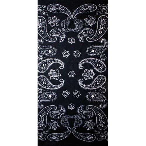 Schampa black/white paisley versatile &#034;tube&#034; headwrap for motorcycle offroad atv