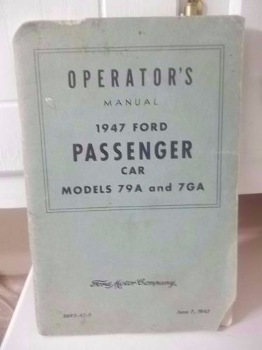 Vintage estate find 1947 ford owners manual