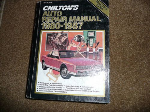 Chilton auto repair manual 1980-1987 collectors edit.
