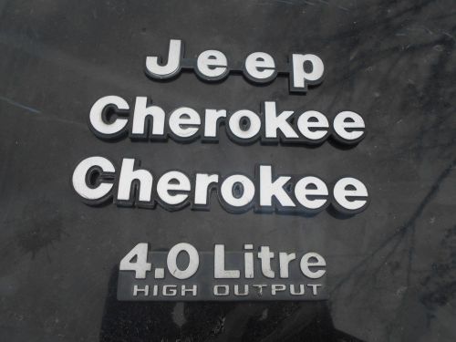 87 - 96 jeep cherokee xj oem emblems 4.0 high output