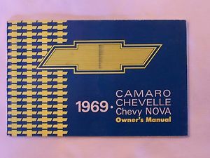 1969 camaro chevelle nova original owners manual ss 396 427 copo z28 rs 302 l78