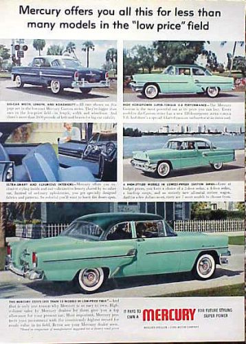 1955 mercury  original old ad  cmy store 4more great ads  buy 5+= free ship