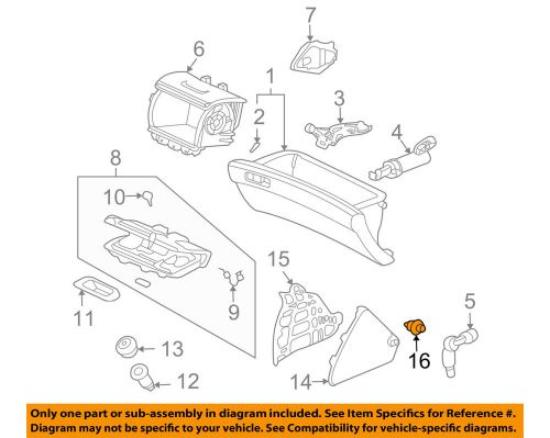 Honda oem 2003 accord instrument panel dash-lower cover clip 90671s47003zj