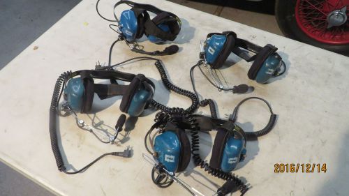 4 x racing radio headsets with motorola radio cables