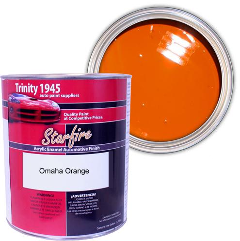 1 gallon omaha orange acrylic enamel car paint