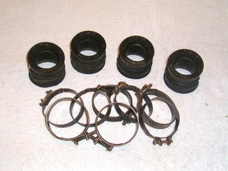 1985 1986 zl900 carburetor mounting boots with clamps nice soft set!