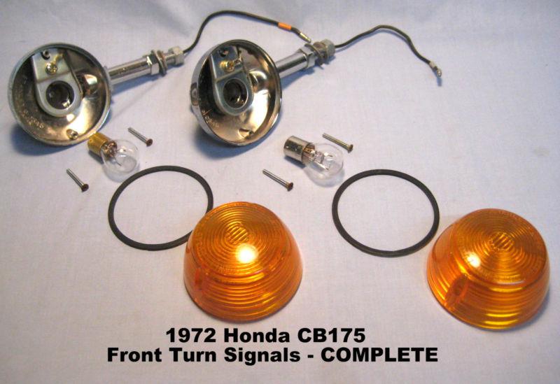 Honda cb175 front turn signals - complete  (off of 1972 bike)