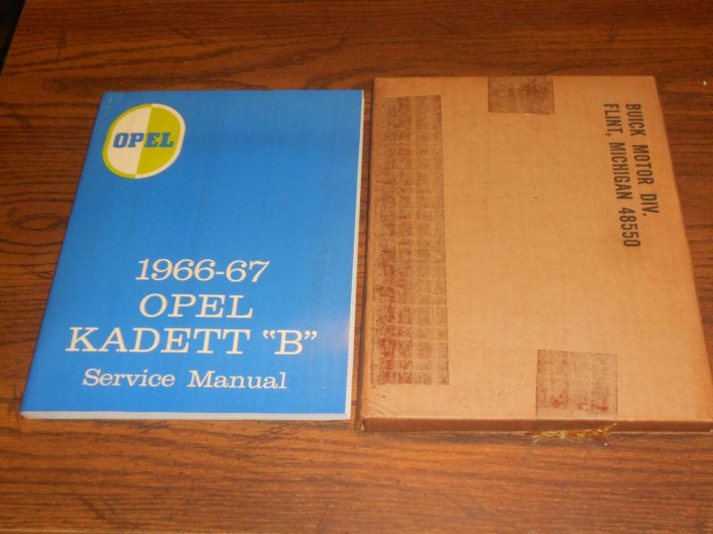 1966 / 1967 / buick opel kadett b shop manual / nos original book in orig box!