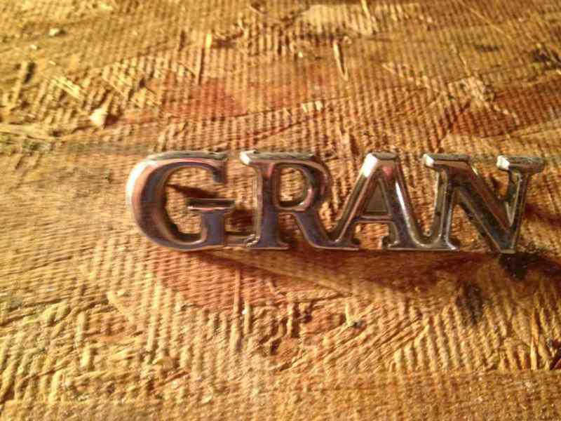 Gran chrome classic vtg metal car emblem authentic chrysler chevy gm ford dodge