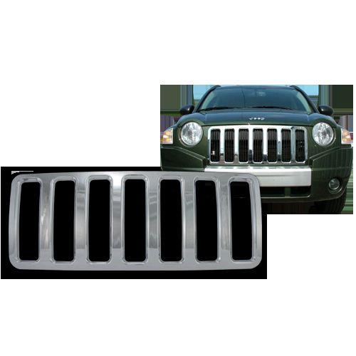 2007-2011 jeep compass chrome grill grille insert overlay new