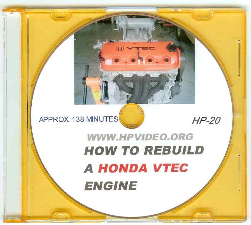How to rebuild your honda vtec b16/18 d16 f22 h22 civic crx engine video "dvd" 