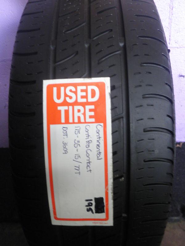 Great used tire 175/55/15 continental 175/55r15 car tire contipro contact (195)
