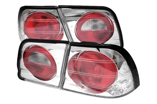 Spyder nm95c - 95-96 nissan maxima chrome euro tail lights rear stop lamps
