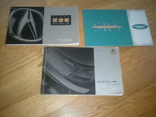 Owner's manual for 1998 acura 3.0 cl