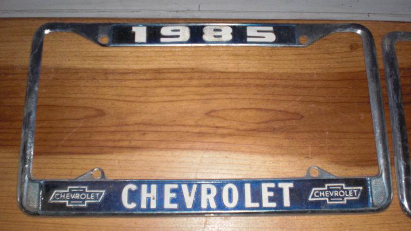 1985 chevy car truck chrome license plate frame