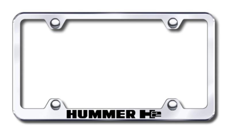 Gm h2 wide body  engraved chrome license plate frame made in usa genuine