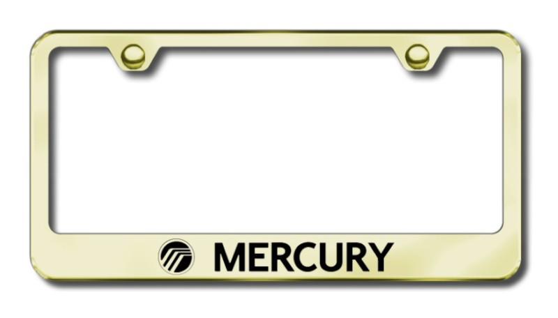 Ford mercury  engraved gold license plate frame -metal made in usa genuine