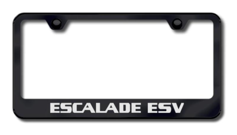Cadillac escalade esv laser etched license plate frame-black made in usa genuin