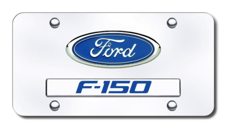 Ford dual ford f150 chrome on chrome license plate made in usa genuine