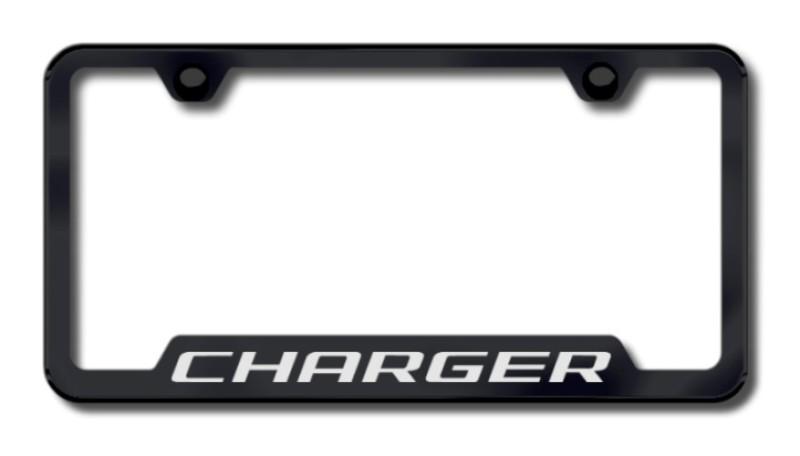 Chrysler charger laser etched cut-out license plate frame-black made in usa gen