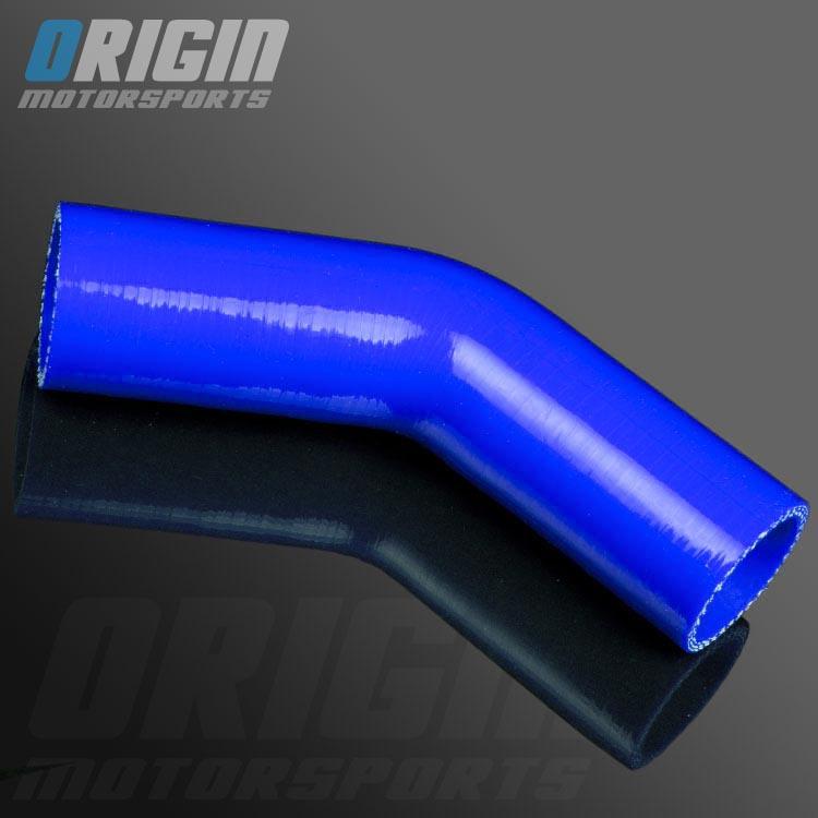 Blue 1.5" to 1.5" 45 degree turbo intercooler silicone elbow pipe hose coupler